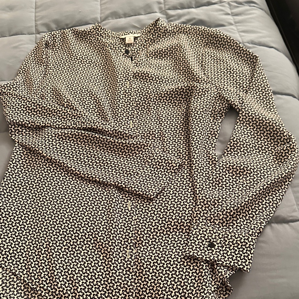 Nautica Monochrome Patterned Blouse